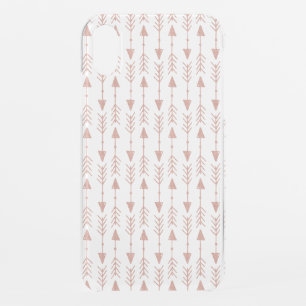 Girly Rose Gold Foil Look   Boho Tribal Arrows iPhone XR Case
