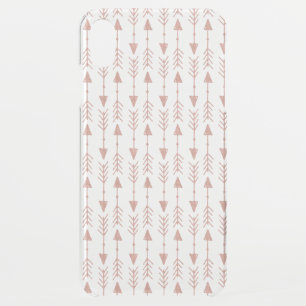 Girly Rose Gold Foil Look   Boho Tribal Arrows iPhone XS Max Case
