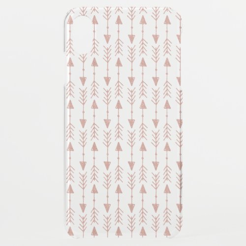 Girly Rose Gold Foil Look  Boho Tribal Arrows iPhone XS Max Case