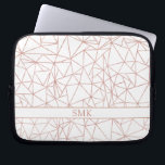 Girly Rose Gold Foil Triangular Geometric Monogram Laptop Sleeve<br><div class="desc">Girly Rose Gold Foil Triangular Geometric Monogram Laptop Sleeve. Easy to customize with text,  fonts,  and colors. Created by Zazzle pro designer BK Thompson © exclusively for Cedar and String; please contact us if you need assistance with the design.</div>