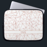 Girly Rose Gold Foil Triangular Geometric Monogram Laptop Sleeve<br><div class="desc">Girly Rose Gold Foil Triangular Geometric Monogram Laptop Sleeve. Easy to customize with text,  fonts,  and colors. Created by Zazzle pro designer BK Thompson © exclusively for Cedar and String; please contact us if you need assistance with the design.</div>