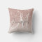 Girly Rose Gold Glitter Blush Monogram Name