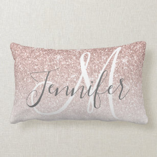 small monogram pillow