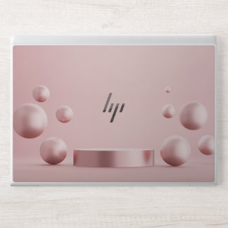 Girly Rose Gold Glitter Marble HP Laptop Skin