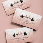 Girly Rose Gold Personal Trainer Business Card at Zazzle