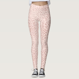 White Pink Cheetah print Leggings by theStyleSafari