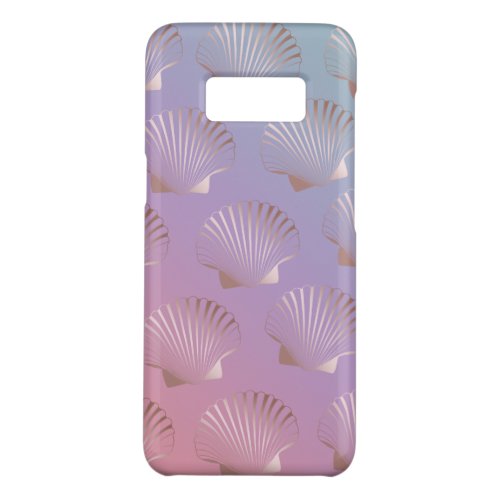 Girly rose gold seashell pattern colorful gradient Case_Mate samsung galaxy s8 case