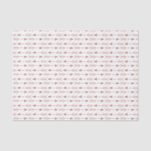 Girly Rose Gold Tribal Arrows   Bohemian Tissue Paper