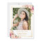 Girly Rustic Floral Gold Photo Graduation Party
