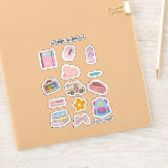 Girly school supplies  sticker<br><div class="desc">Make back-to-school extra fun with this cute and colorful School Supplies Sticker Sheet! Perfect for decorating notebooks, planners, lunch boxes, and more. Includes adorable designs like pencils, backpacks, scissors, and motivational quotes to keep you inspired all semester long. 🌟 Details: - High-quality, kiss-cut stickers - Printed on durable, glossy or...</div>