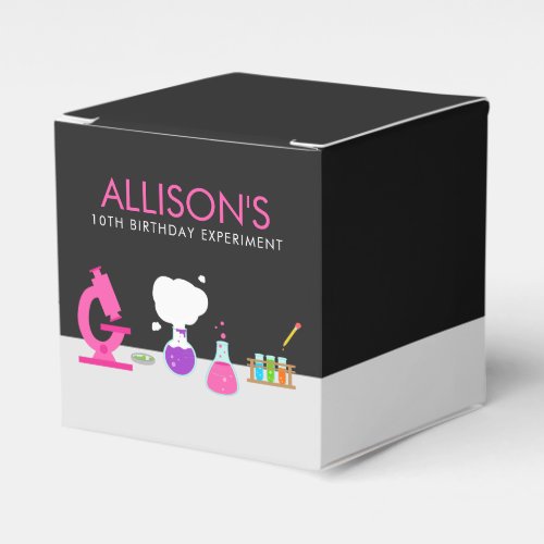 Girly Science Party Favor Boxes