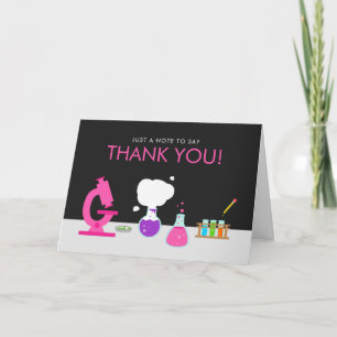Girly Science Thank You Card