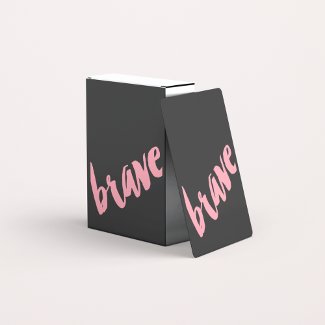 Girly Script Brave | Pink Black