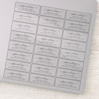 Girly Script Calligraphy Transparent Address Label