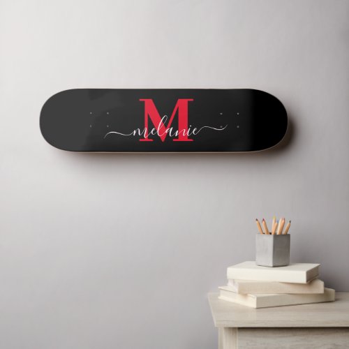 Girly Script Custom Name Monogram Skateboard