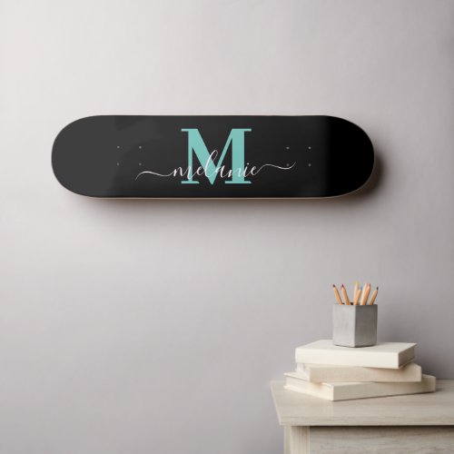 Girly Script Custom Name Monogram Skateboard