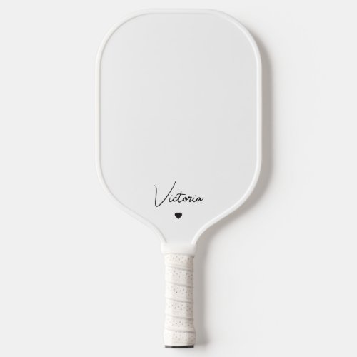 Girly Script Personalized Name and Heart Pickleball Paddle
