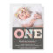 Girly Shabby Chic First Birthday Photo Invitation