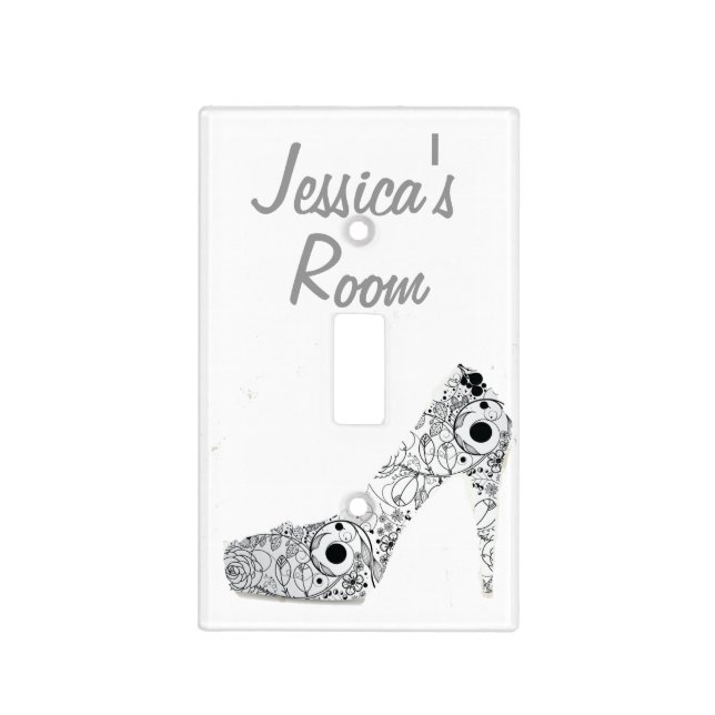 girly shoes 3 vintage light switch cover (Front)