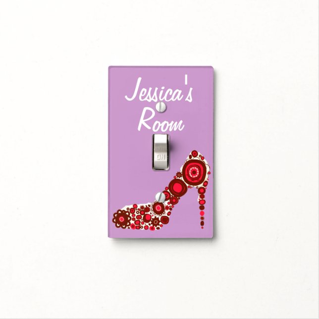 girly shoes 4 vintage light switch cover (In Situ)