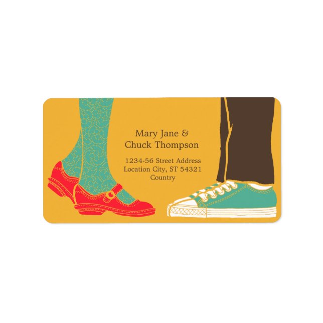 Girly Shoes & Sneakers Illustrated Wedding Yellow Label (Front)