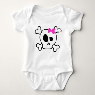 Girly skull baby bodysuit