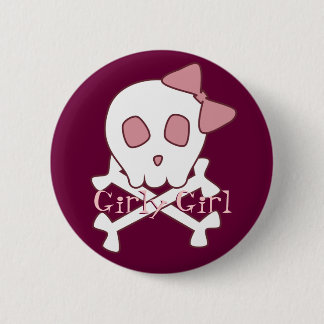 Girly Skull Button