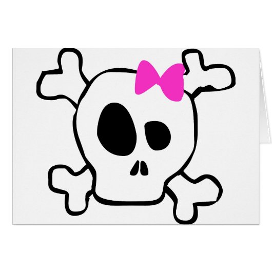 Girly skull cards (Front Horizontal)