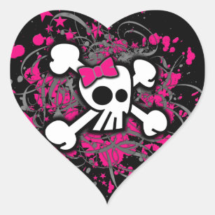 Premium Vector  Set of trending emo stickers of hearts of the 2000s in  black and acid pink colors hearts with skulls with wings heart made of  fingers broken heart with pins