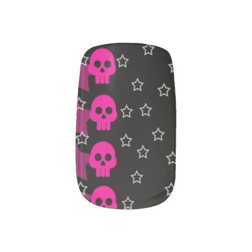 Girly Skull EMO Punk Nail Art Manicure Stickers