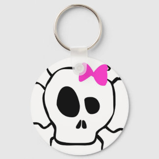 Girly skull keychain