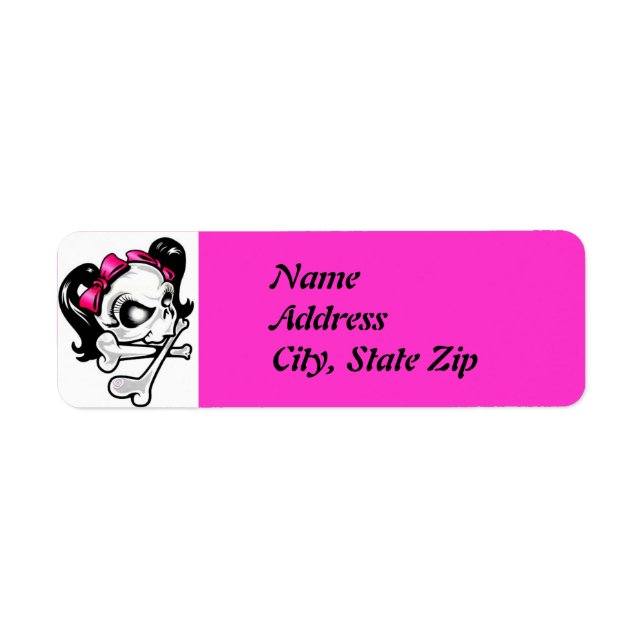 Girly Skull Label (Front)