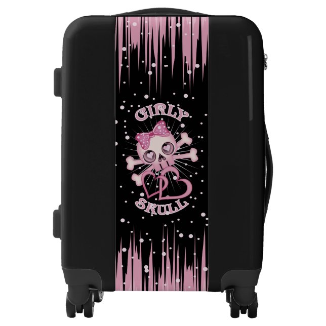 Girly Skull Luggage (Front)