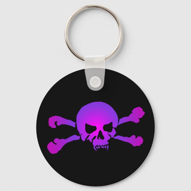 Girly Skull of the Undead Keychain (Front)