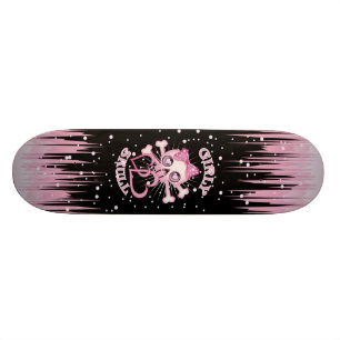 Girly Skull Skate Skateboard Deck