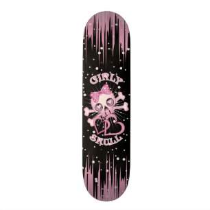 Girly Skull Skate Skateboard Deck
