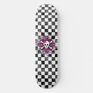 Girly Skull Skateboard Deck