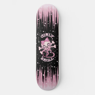Girly Skull Skateboard Deck