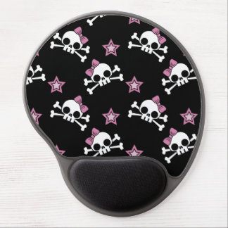 Girly Skulls and Stars Gel Mouse Pad