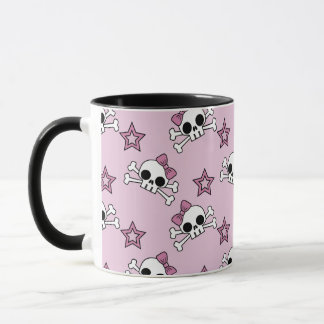Girly Skulls and Stars Mug