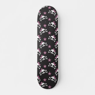 Girly Skulls and Stars Skateboard Deck