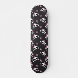 Girly Skulls and Stars Skateboard Deck