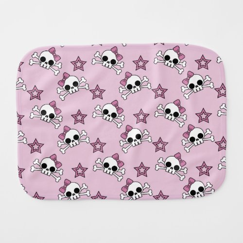 Girly Skulls Burp Cloth