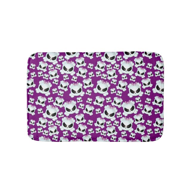 Girly Skullz Bathroom Mat (Front)