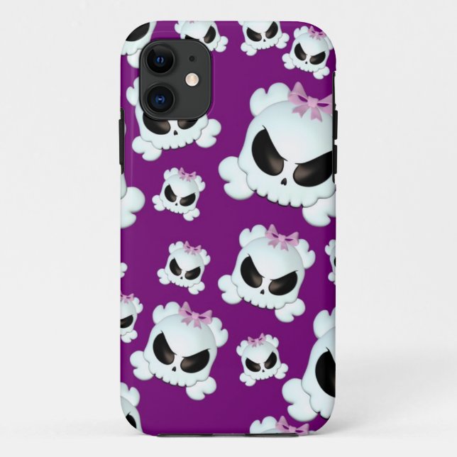 Girly Skullz Case-Mate iPhone Case (Back)