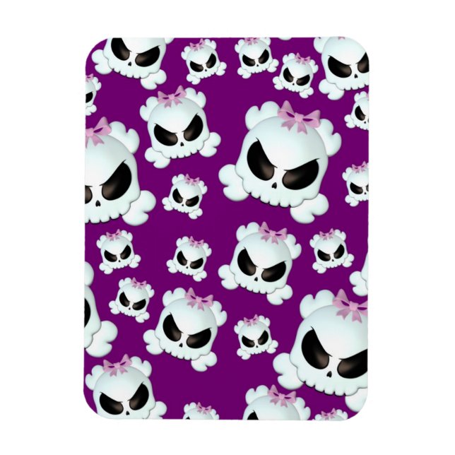 Girly Skullz Magnet (Vertical)