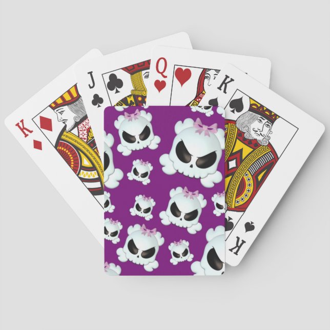 Girly Skullz Poker Cards (Back)