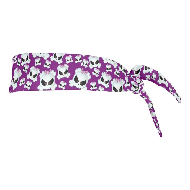 Girly Skullz Tie Headband (Rotate 90)