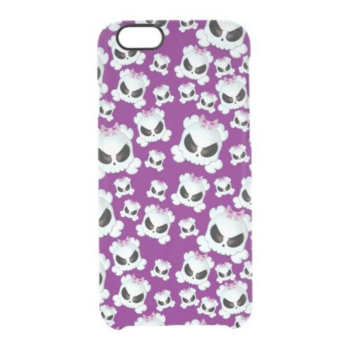 Girly Skullz Clear iPhone 66S Case