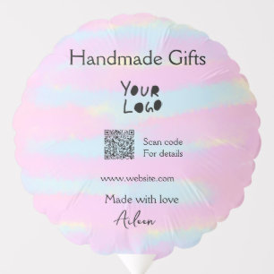 Girly small business handmade gifts made love QR Balloon